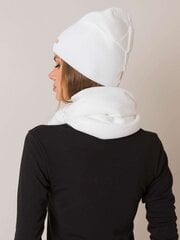 Женский комплект RUE PARIS, шапка и шарф, белый цена и информация | Женские шапки | pigu.lt