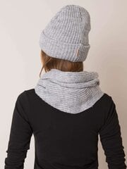 Серый комплект из шапки и шарфа RUE PARIS цена и информация | Женские шапки | pigu.lt