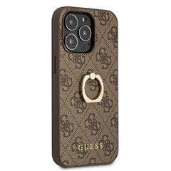 GUHCP13LPU4GHBR Guess 4G Hard чехол Metal Logo для iPhone 13 Pro Brown цена и информация | Чехлы для телефонов | pigu.lt