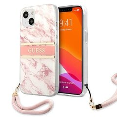 GUHCP13MKMABPI Guess TPU Marble Stripe Case for iPhone 13 Pink цена и информация | Чехлы для телефонов | pigu.lt