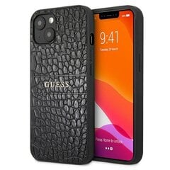 Guess GUHCP13MPCRBBK iPhone 13 6,1" czarny|black Croco Strap Collection цена и информация | Чехлы для телефонов | pigu.lt