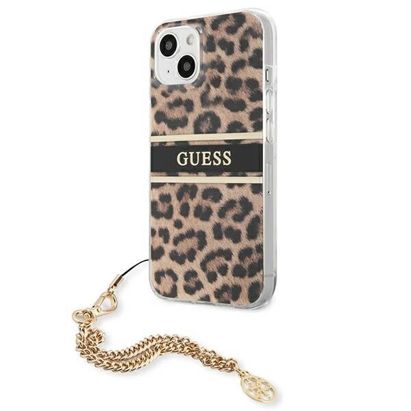 Guess GUHCP13SKBSLEO, skirtas iPhone 13 mini, rudas kaina ir informacija | Telefono dėklai | pigu.lt