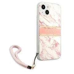 Чехол GUHCP13SKMABPI Guess TPU Marble Stripe Case for iPhone 13 Mini Pink цена и информация | Чехлы для телефонов | pigu.lt