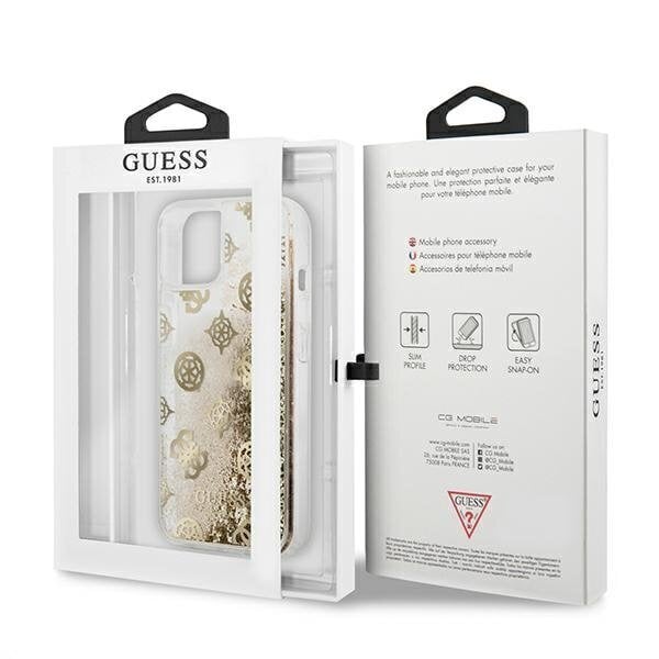 Guess Panel Peony Liquid Glitter kaina ir informacija | Telefono dėklai | pigu.lt