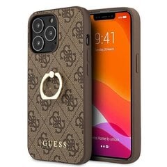 GUHCP13XPU4GHBR Guess 4G Hard Case Metal Logo for iPhone 13 Pro Max Brown цена и информация | Чехлы для телефонов | pigu.lt