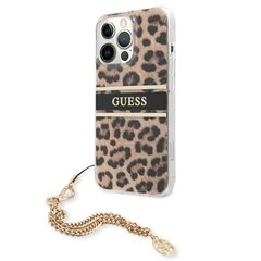 Guess Leopard Gold Chain dėklas, skirtas iPhone 13 Pro Max Leopardinė kaina ir informacija | Telefono dėklai | pigu.lt