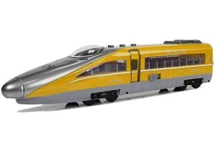 Желтый поезд со звуком и светом Pendolino  цена и информация | Игрушки для мальчиков | pigu.lt