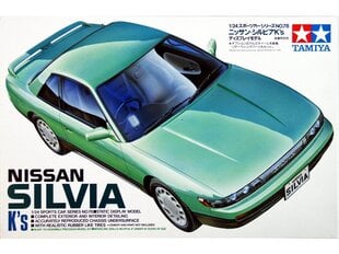 Konstruktorius Tamiya - S13 Nissan Silvia K's 1988, 1/24, 24078 kaina ir informacija | Konstruktoriai ir kaladėlės | pigu.lt