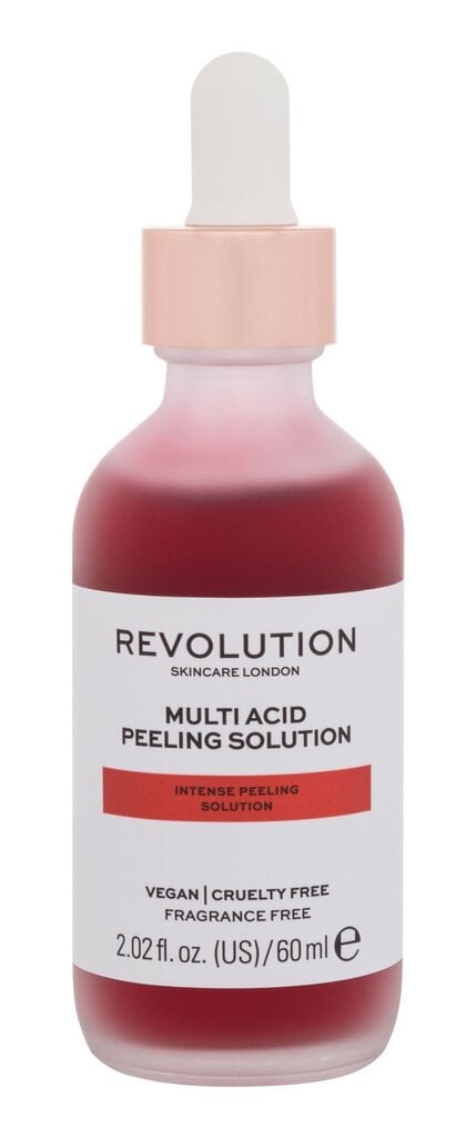 Rūgštinis veido pilingas Revolution Skincare Multi Acid Intense Peeling Solution, 60 ml цена и информация | Veido prausikliai, valikliai | pigu.lt