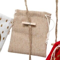 Текстильная сумочка для адвент-календаря 60см цена и информация | Рождественские украшения | pigu.lt