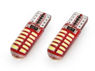 LED lemputė Vertex Canbus 24SMD T10e Silca White 12V 2vnt. kaina ir informacija | Automobilių lemputės | pigu.lt