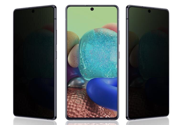 Grūdinto stiklo ekrano apsauga Soundberry Privacy 5D, skirtas Samsung Galaxy A72/A72 5G kaina ir informacija | Apsauginės plėvelės telefonams | pigu.lt