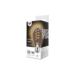 LED Bulb Filament E27 ST64 4W 230V 2000K 250lm SF gold Forever Light цена и информация | Электрические лампы | pigu.lt