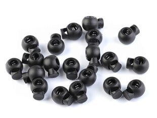 Fiksatorius virvelei plastikinis 15x19mm, juodas, matinis kaina ir informacija | Papuošalų gamybai, vėrimui | pigu.lt