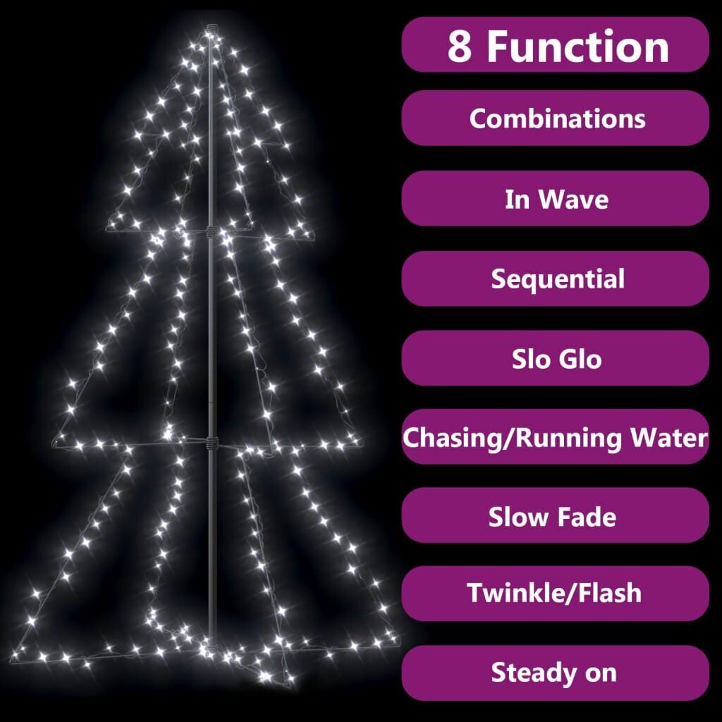 Kalėdinė šviečianti dekoracija Eglutė, 200 LED kaina ir informacija | Kalėdinės dekoracijos | pigu.lt