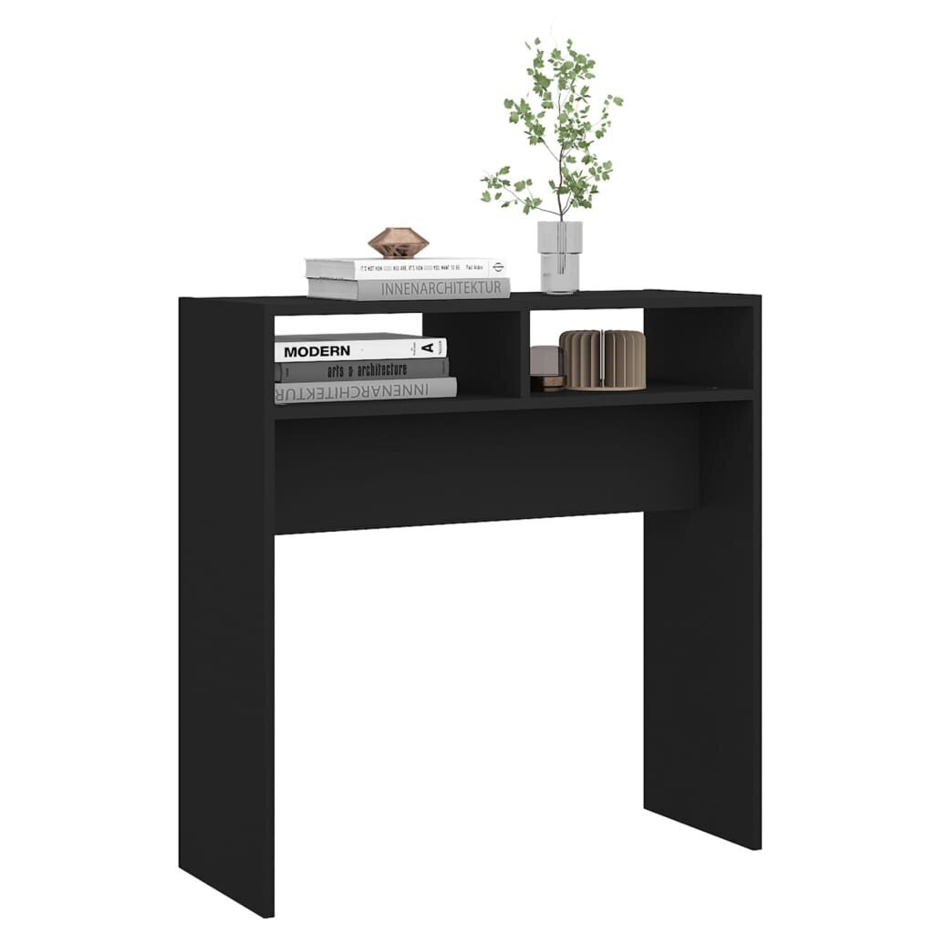 Konsolinis staliukas, 78x30x80cm, juodas kaina ir informacija | Kavos staliukai | pigu.lt