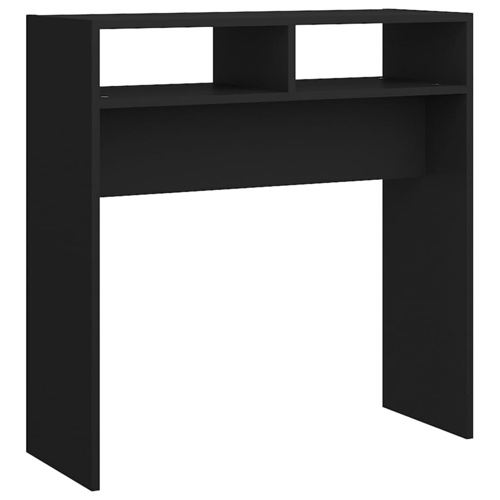 Konsolinis staliukas, 78x30x80cm, juodas kaina ir informacija | Kavos staliukai | pigu.lt