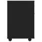 Spintelė su ratukais, 45x38x54cm, juodos spalvos kaina ir informacija | Svetainės spintelės | pigu.lt