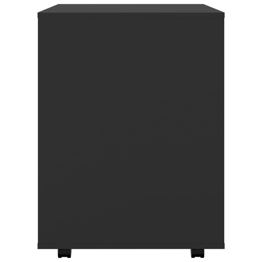 Spintelė su ratukais, 60x53x72cm, juodos spalvos kaina ir informacija | Svetainės spintelės | pigu.lt