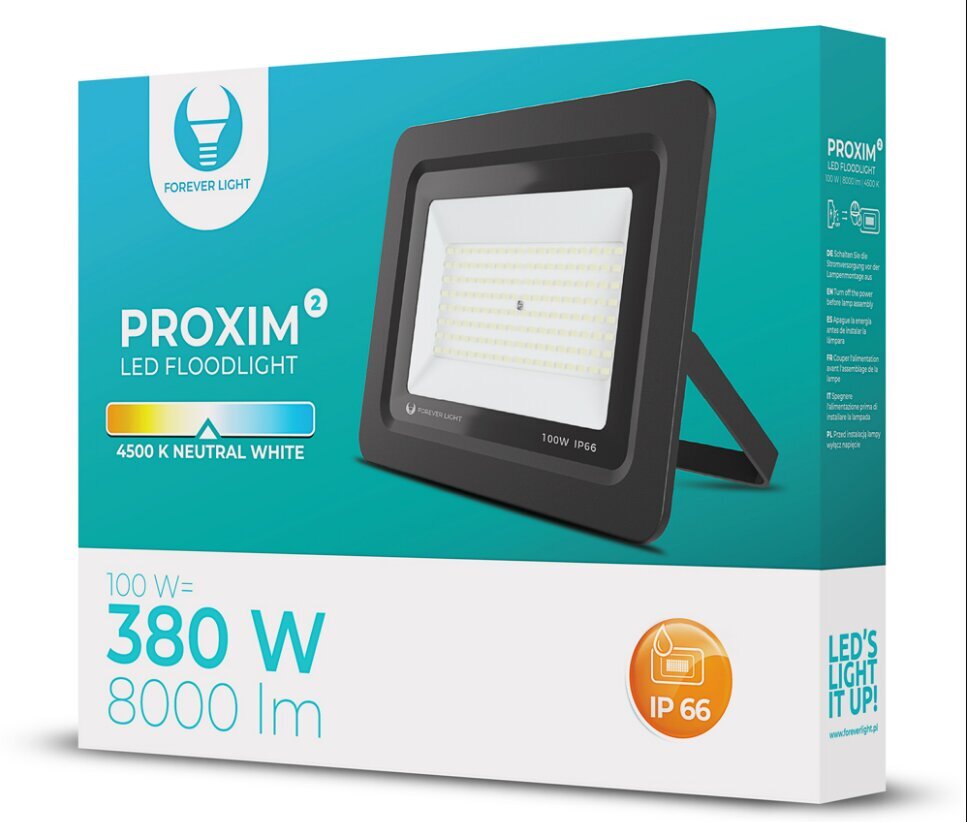 LED prožektorius ProximII 100W, IP66 kaina ir informacija | Lauko šviestuvai | pigu.lt