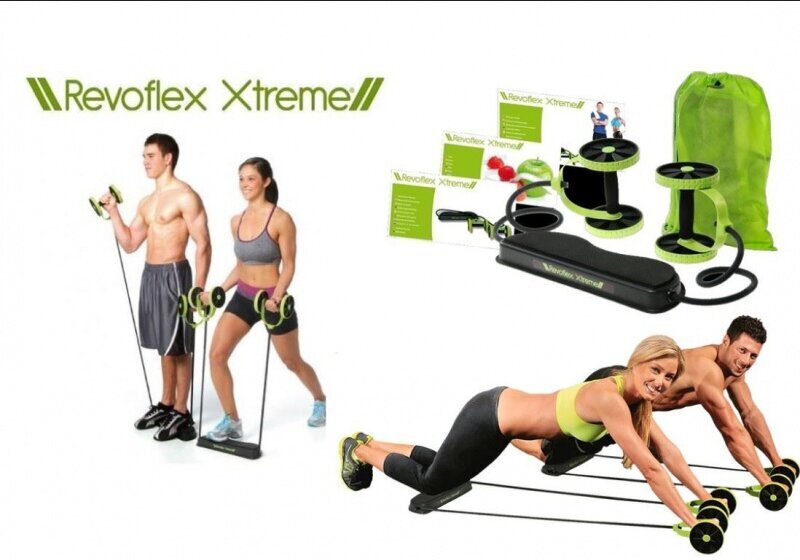 Daugiafunkcinis treniruoklis Revoflex Xtreme, 44 pratimai kaina ir informacija | Pasipriešinimo gumos, žiedai | pigu.lt