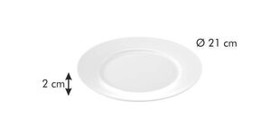 Tescoma desertinė lėkštė, 21 cm, balta kaina ir informacija | Indai, lėkštės, pietų servizai | pigu.lt