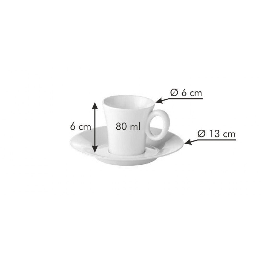 Tescoma Allegro puodelis su lėkštute, 0,08 l kaina ir informacija | Taurės, puodeliai, ąsočiai | pigu.lt