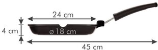 Сковорода-гриль Tescoma Premium, 34x24 см цена и информация | Cковородки | pigu.lt