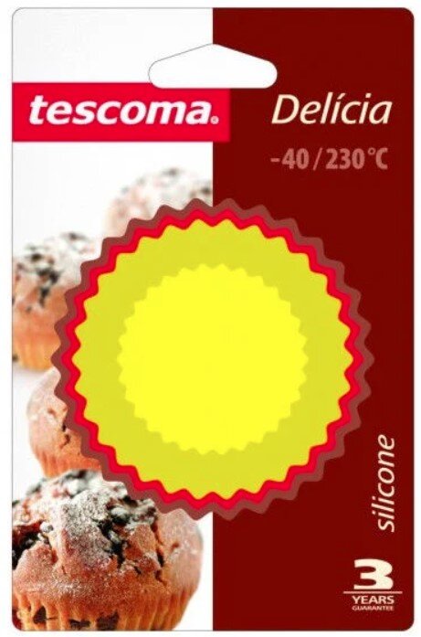 Tescoma Delícia silikoninės keksiukų formelės, Ø7 cm, 6 vnt. цена и информация | Kepimo indai, popierius, formos | pigu.lt
