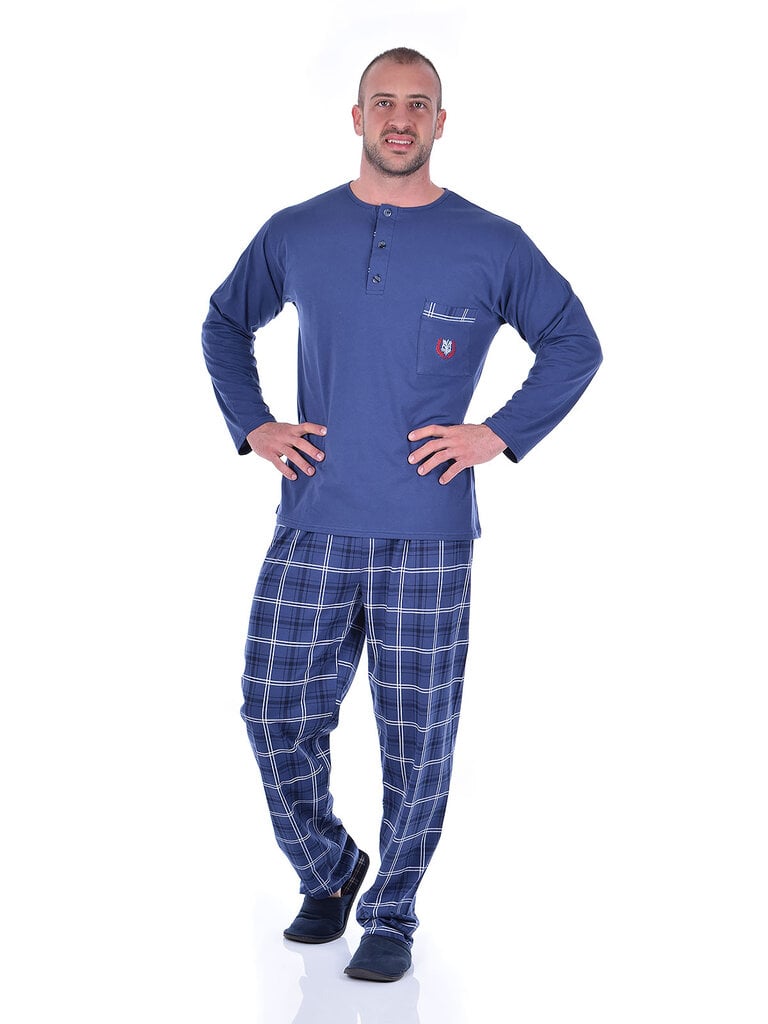 Vyriška pižama Pidzaama house, mėlyna kaina ir informacija | Vyriški chalatai, pižamos | pigu.lt