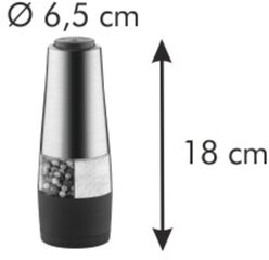 Tescoma President elektrinis druskos ir pipirų malūnėlis, 18 cm kaina ir informacija | Prieskonių indeliai, malūnėliai | pigu.lt