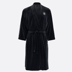 Мужской халат, черный, с лентой, SMA31003 цена и информация | Мужские халаты, пижамы | pigu.lt
