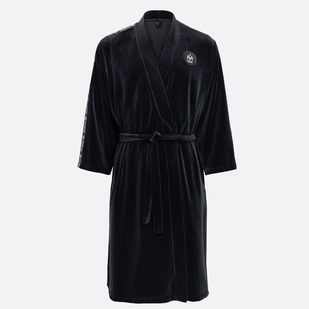 Vyriškas chalatas, juodas, sujuosiamas diržu, SMA31003 цена и информация | Vyriški chalatai, pižamos | pigu.lt