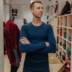 Мужская терморубашка, темно-синяя, SMA21007 цена и информация | Мужская спортивная одежда | pigu.lt