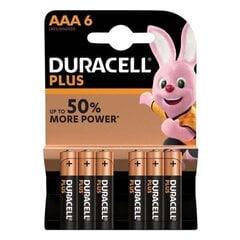 Duracell AAA elementai, LR03, 6 vnt. kaina ir informacija | Elementai | pigu.lt