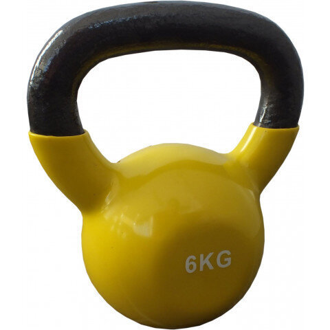 Svarstis gira Mambo Max Kettlebell, geltonas, 6 kg kaina ir informacija | Svoriai, svarmenys, štangos | pigu.lt