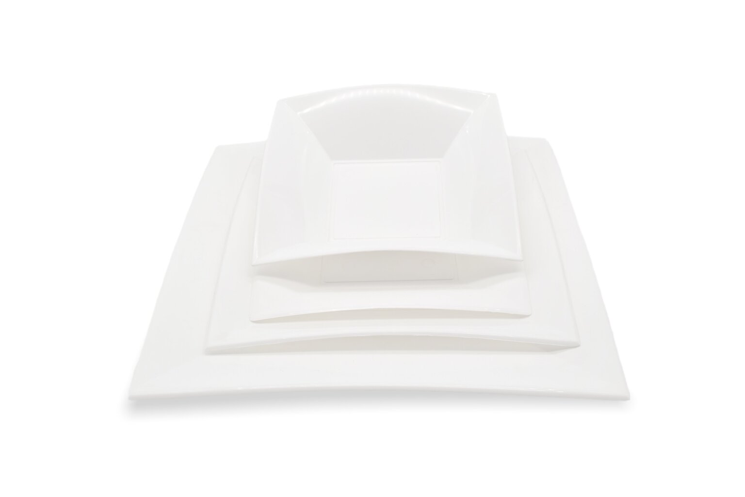 Lėkštės MoodFood, baltos sp., 23x23 cm, 25 vnt. kaina ir informacija | Indai, lėkštės, pietų servizai | pigu.lt