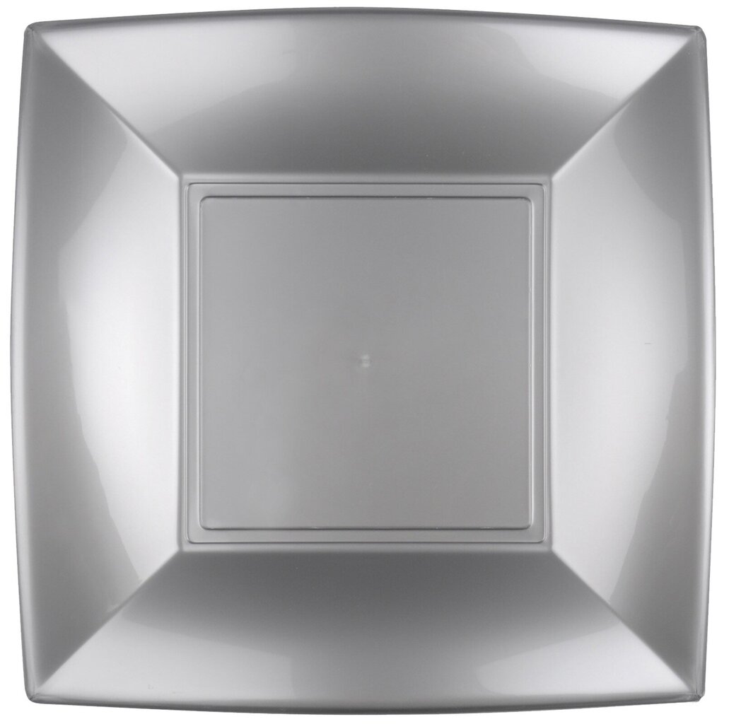 Lėkštės MoodFood, pilkos sp., 23x23 cm, 25 vnt. kaina ir informacija | Indai, lėkštės, pietų servizai | pigu.lt
