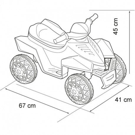 Feber Pink Quad Racy rožinis keturratis su 6V baterija цена и информация | Elektromobiliai vaikams | pigu.lt