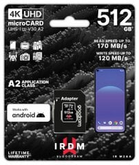 Goodram 512GB microSDXC + Adapter kaina ir informacija | Atminties kortelės fotoaparatams, kameroms | pigu.lt