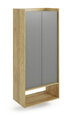 Шкаф Halmar Mobius 2D 179, коричневый/серый цвет