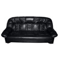 Sofa-lova Aleksandra 3S, juoda/ruda
