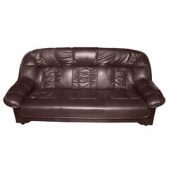Sofa-lova Aleksandra 3S, tamsiai ruda kaina ir informacija | Sofos | pigu.lt