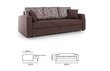 Sofa-lova Ella 3S, juoda цена и информация | Sofos | pigu.lt