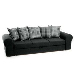 Sofa-lova Grella 3S, juoda kaina ir informacija | Sofos | pigu.lt