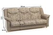 Sofa-lova Manchester 3S, šviesiai pilka цена и информация | Sofos | pigu.lt