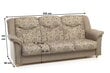 Sofa-lova Manchester 3S, juoda kaina ir informacija | Sofos | pigu.lt