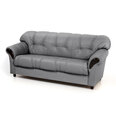 Sofa-lova Rosa 3S, šviesiai pilka/juoda
