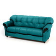 Sofa-lova Rosa 3S, mėlyna/juoda