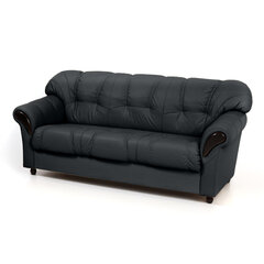 Sofa-lova Rosa 3S N, juoda kaina ir informacija | Sofos | pigu.lt